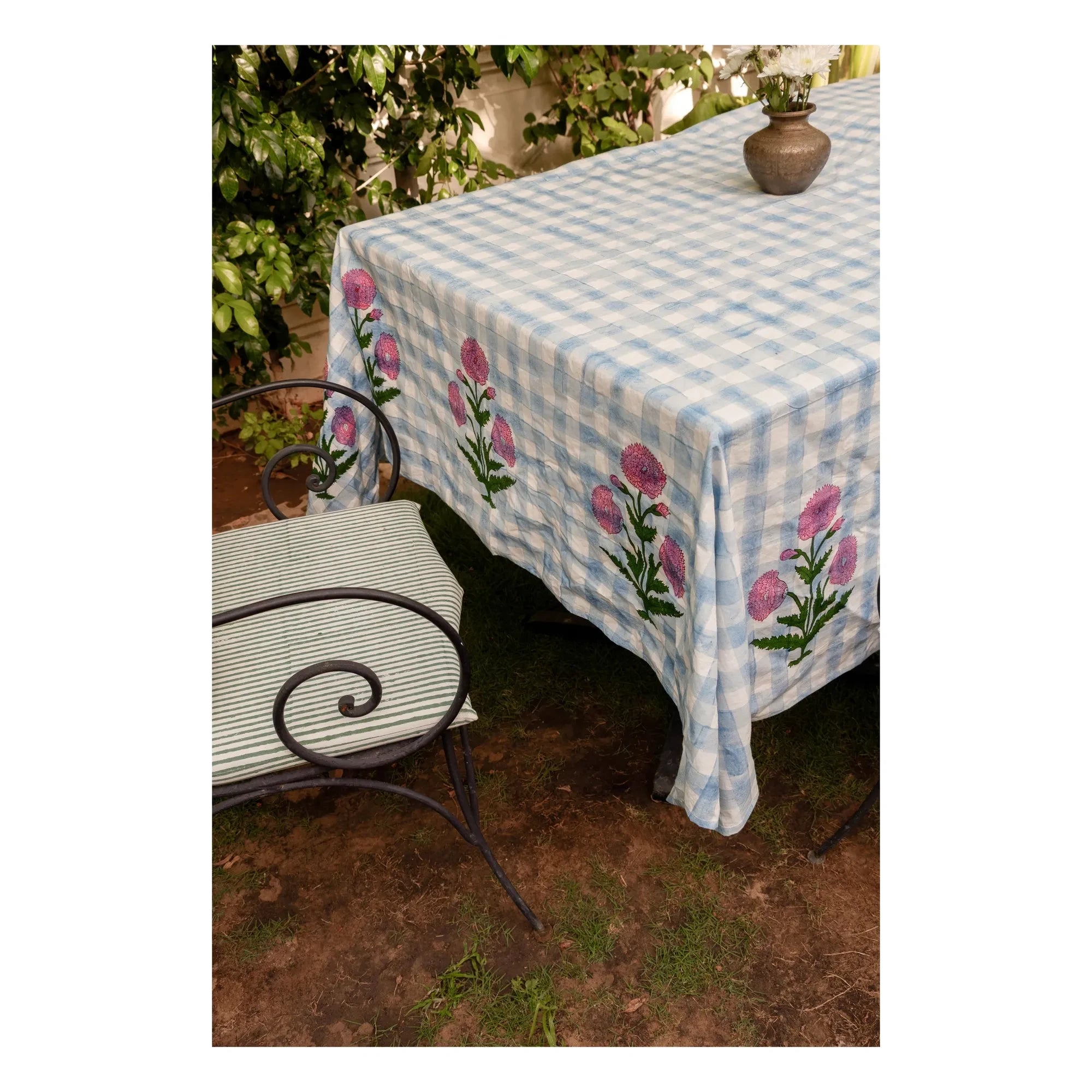 Doing Goods - Mantel de cuadros Iris | Azul