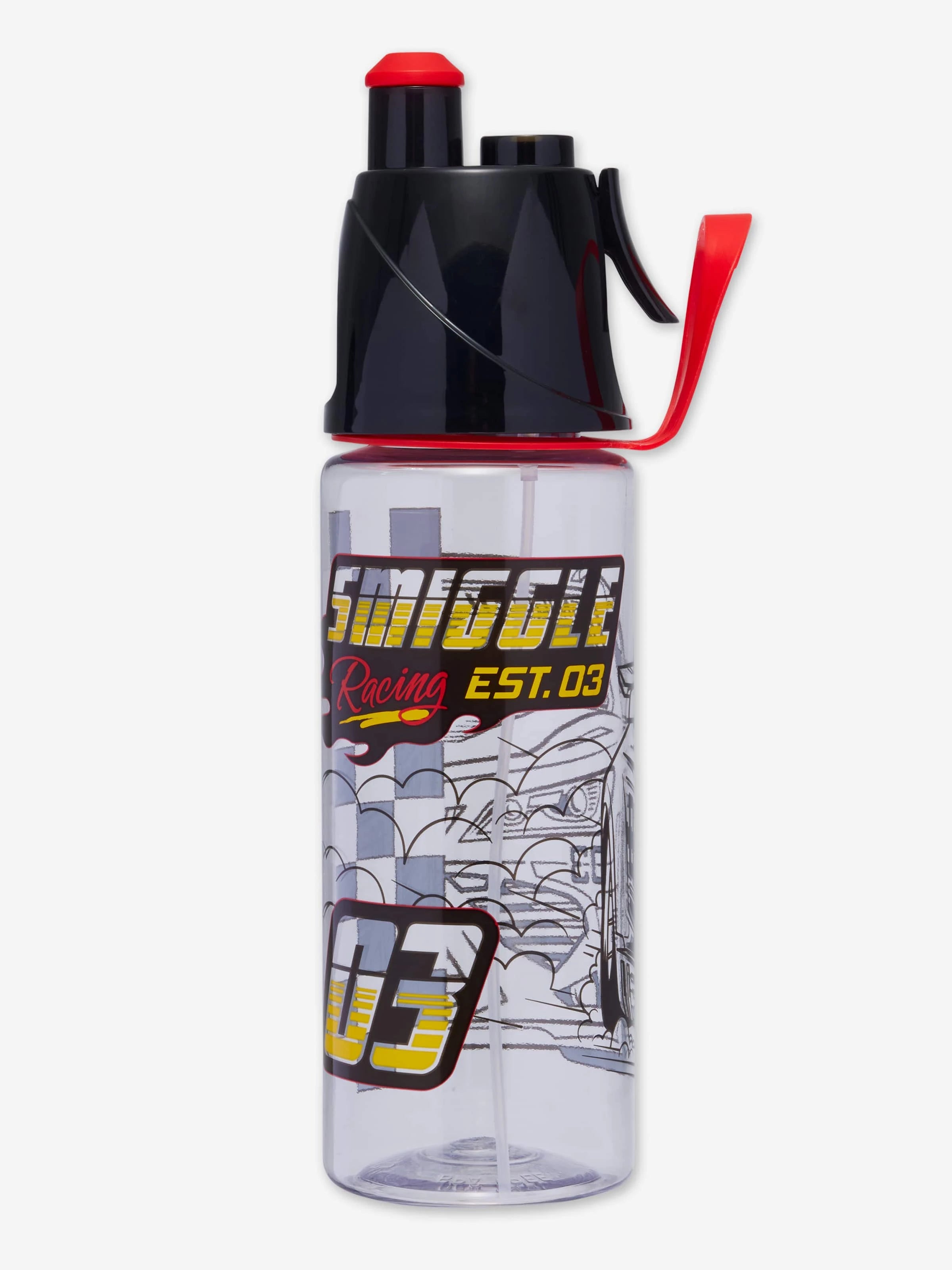 Smiggle - Pit Stop 560ML Su Püskürtmeli Suluk