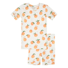 Petit Lem - Pijama corto clementinas de algodón orgánico y modal | Blanco
