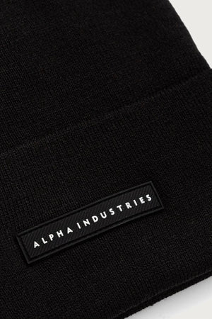 Gorro Alpha Industries de punto con logo de goma