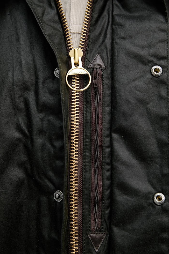 Chaqueta Barbour larga de algodón para hombre