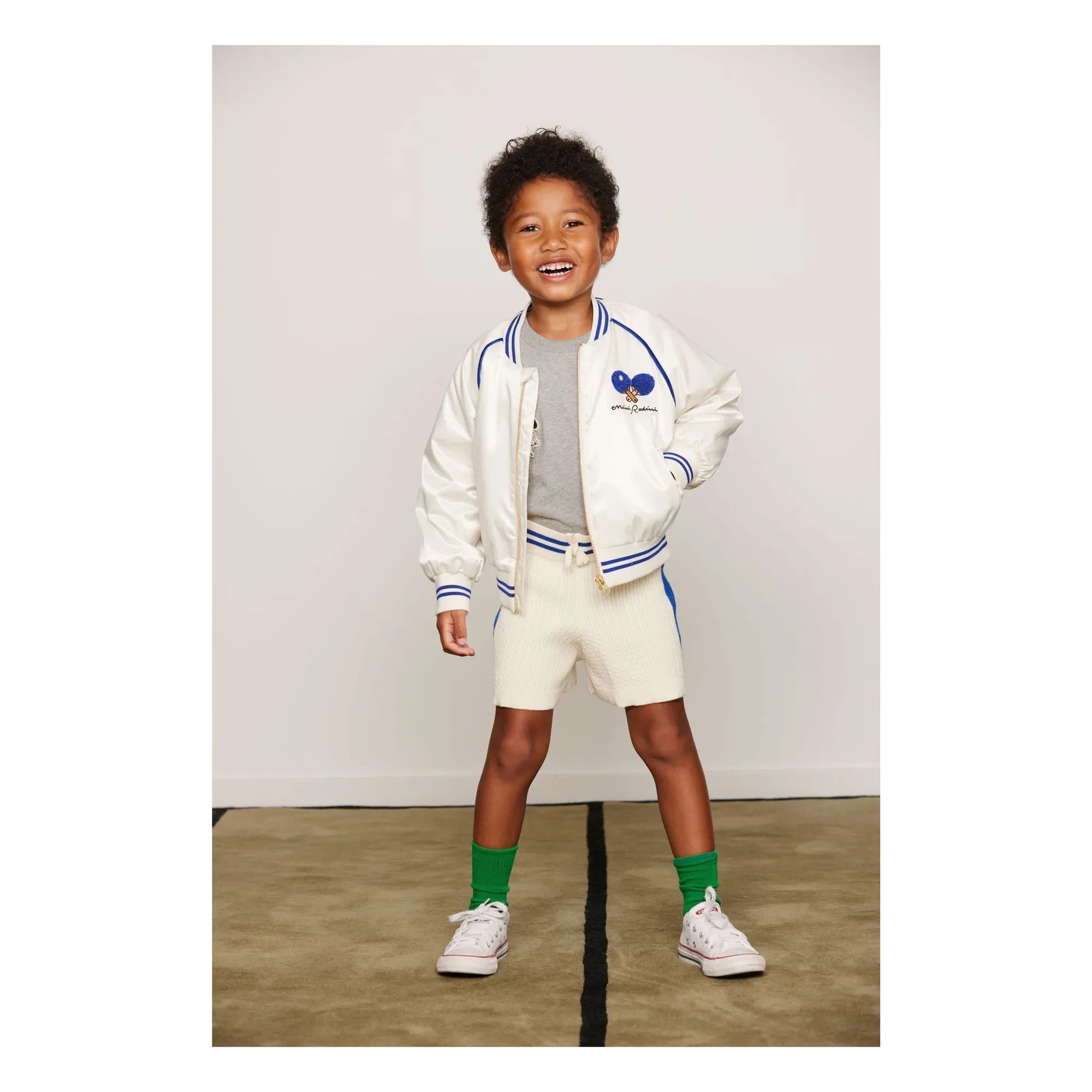 Mini Rodini - Chaqueta Ping Pong de Fibra Reciclada | Blanco