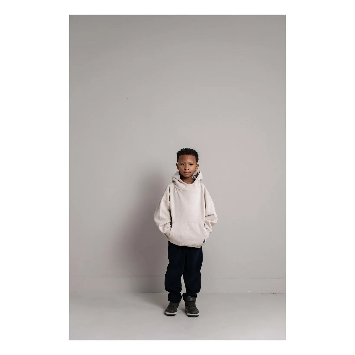 Jenest - Chris Chiné Organik Pamuklu Kapüşonlu Sweatshirt | Bej