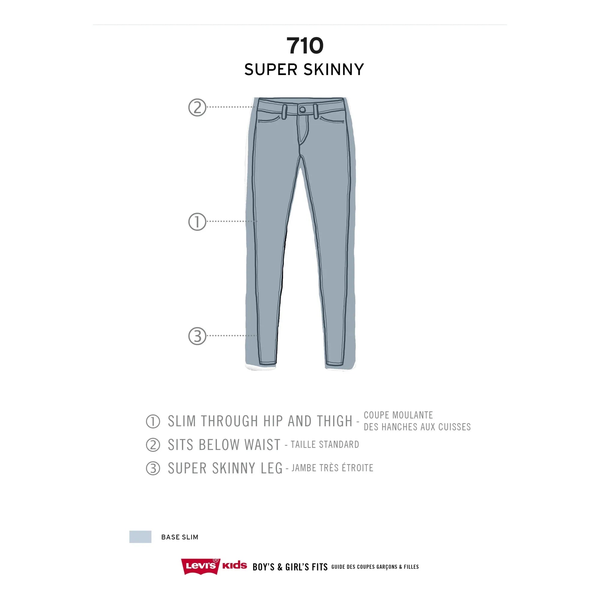 Levi's - Vaquero superajustado 710 | Denim sin lavar