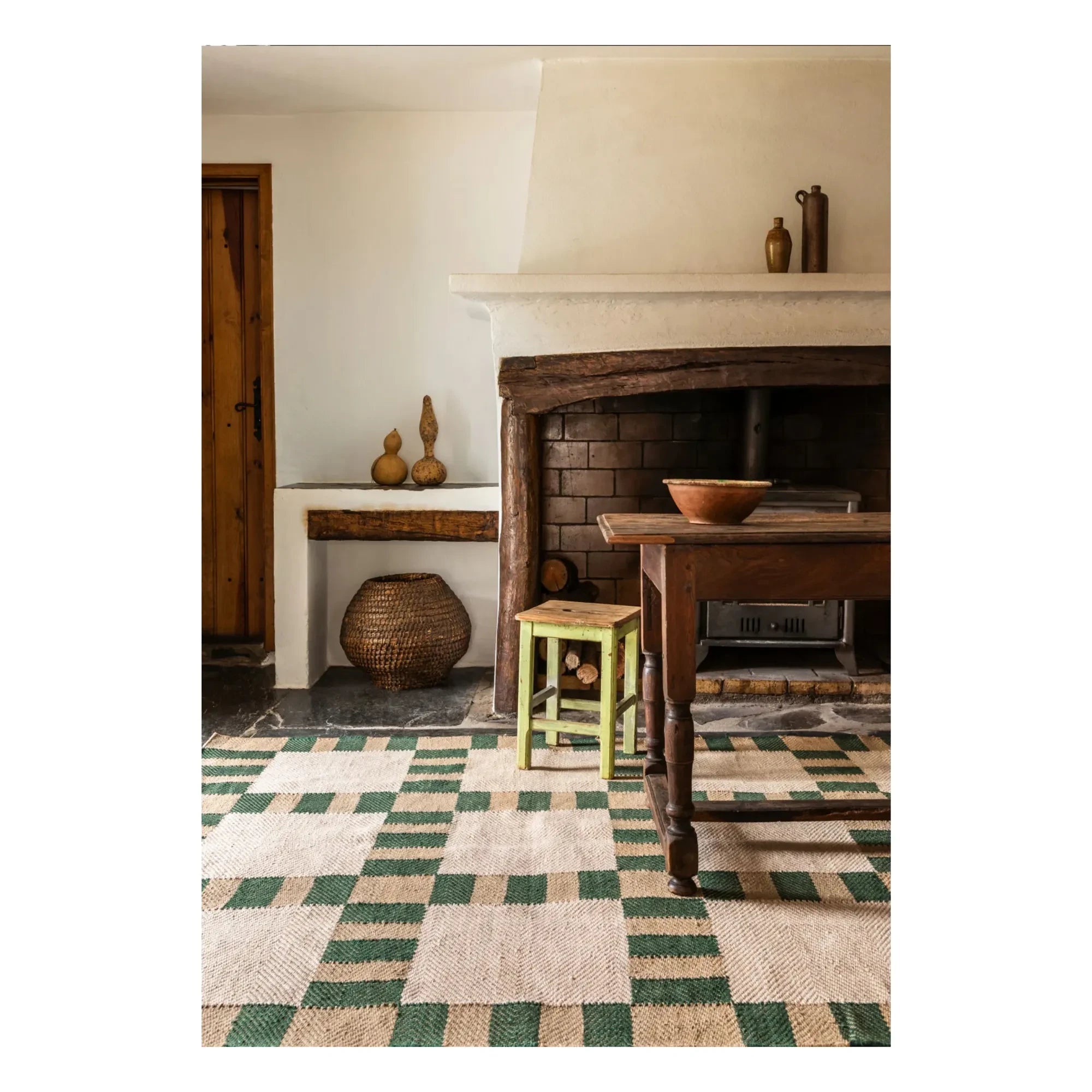 Layered - Alfombra de yute para desayunos tardíos, Evelina Kroon | Verde