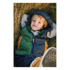 Liewood - Diana Chaleco estilo Sherpa, fabricado con fibras recicladas | azul noche