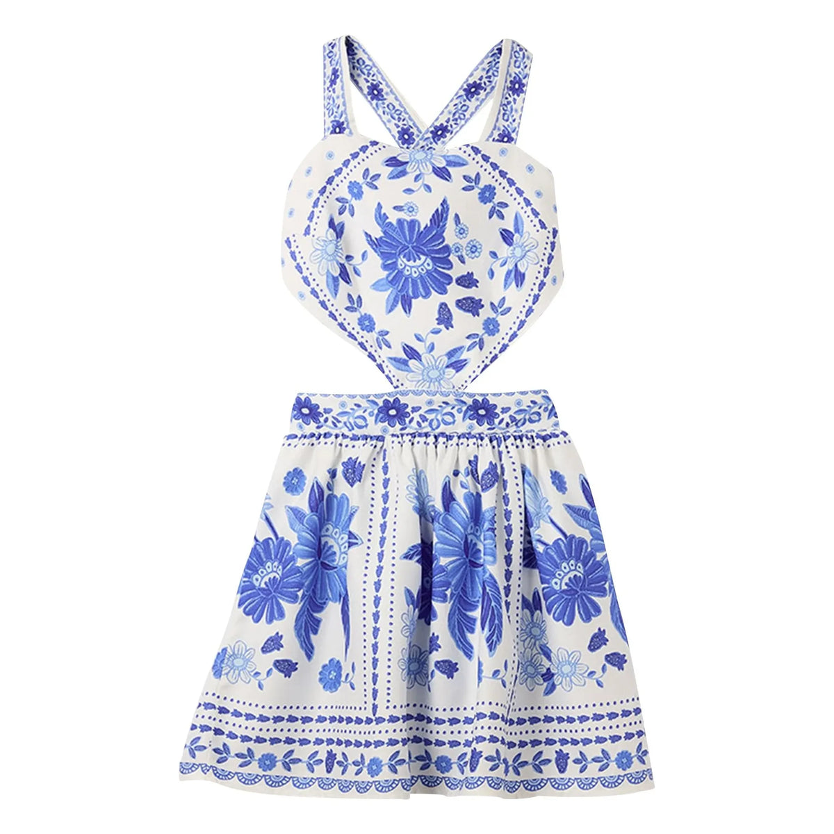 Fabula - Vestido Cut Fleurs | Azul