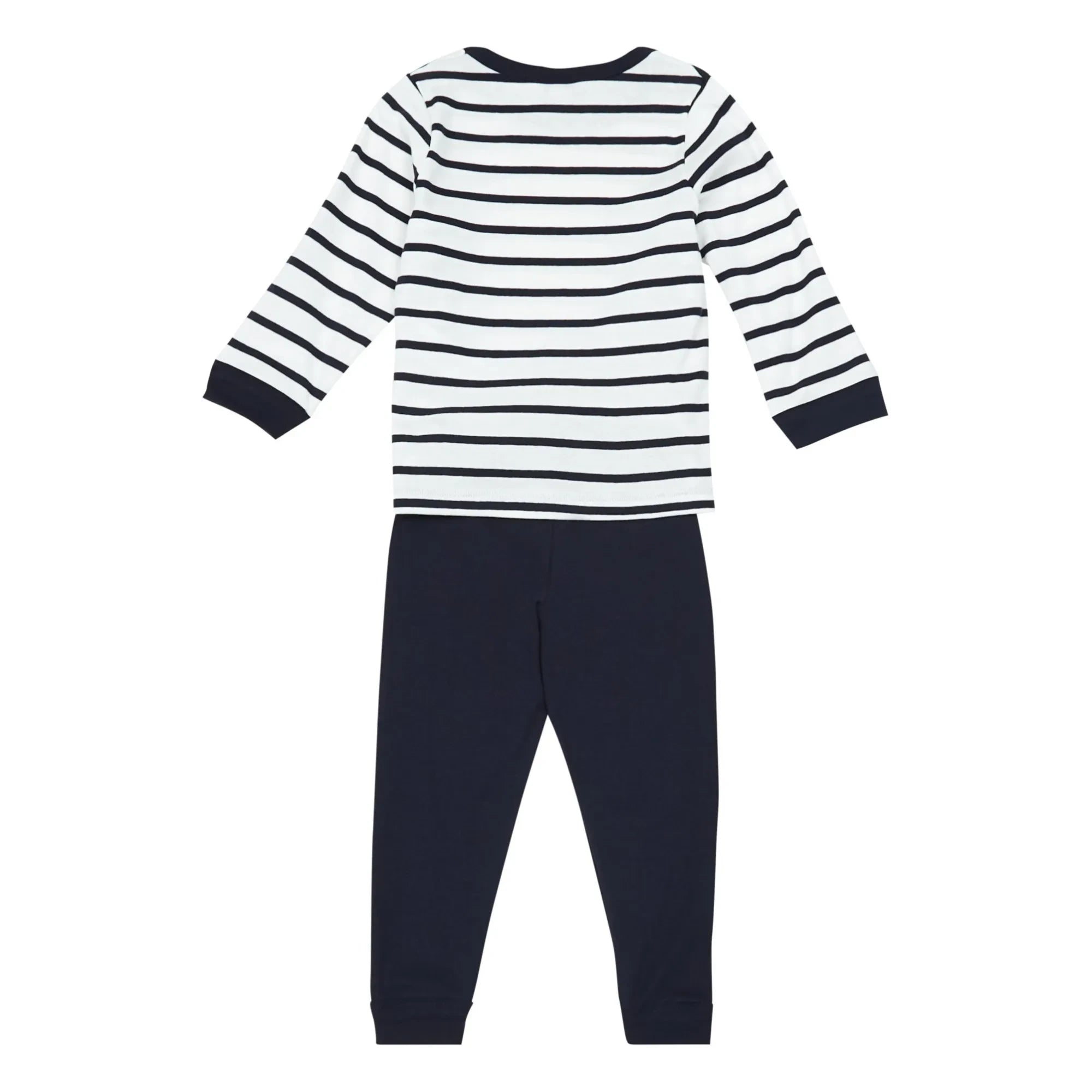 Petit Bateau - Conjunto de pijama de rayas Trexo | Azul marino