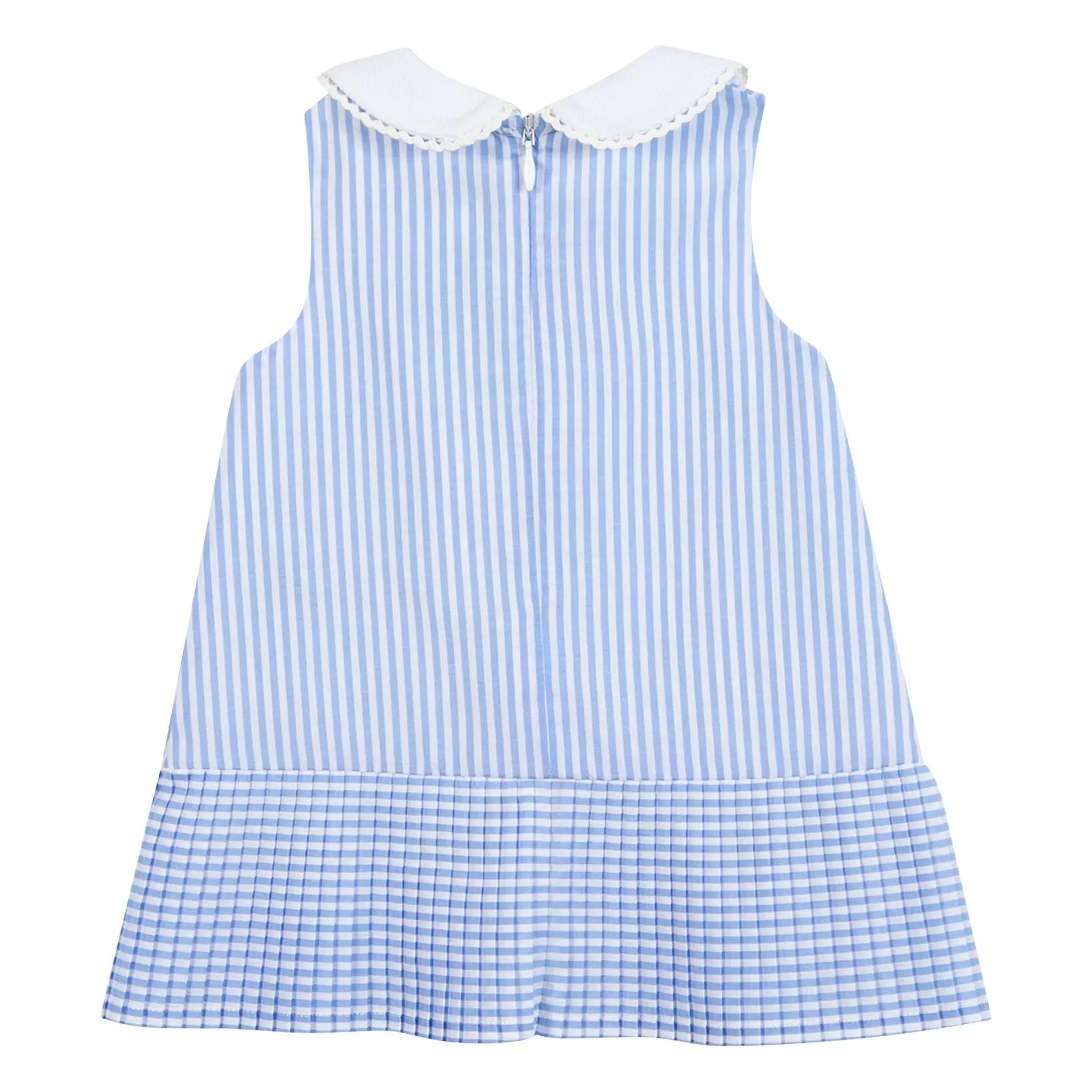 Tartine et Chocolat - Vestido sin mangas con cuello Claudine a rayas | Azul