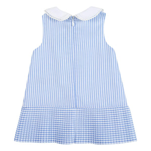 Tartine et Chocolat - Vestido sin mangas con cuello Claudine a rayas | Azul