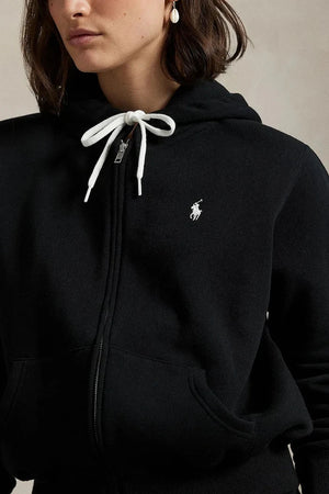 Sudadera con capucha y cremallera de algodón para mujer Polo Ralph Lauren