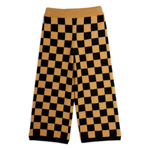 Mini Rodini - Organik Pamuklu Mesh Damier Pantolon | Kahverengi