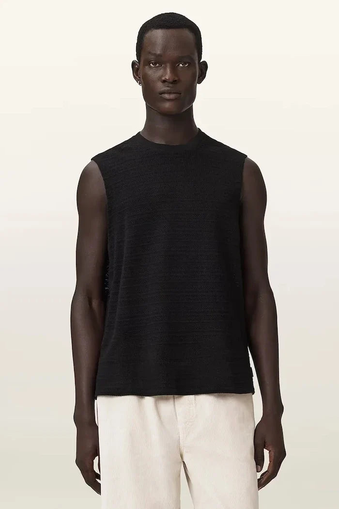 AllSaints camiseta sin mangas de algodón para hombre COVE
