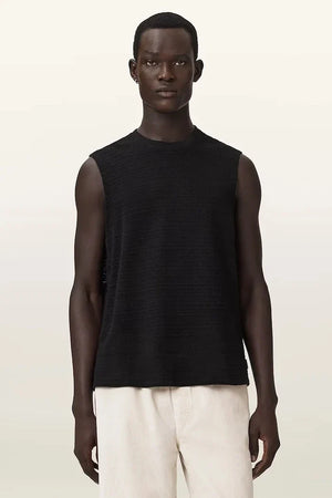 AllSaints camiseta sin mangas de algodón para hombre COVE