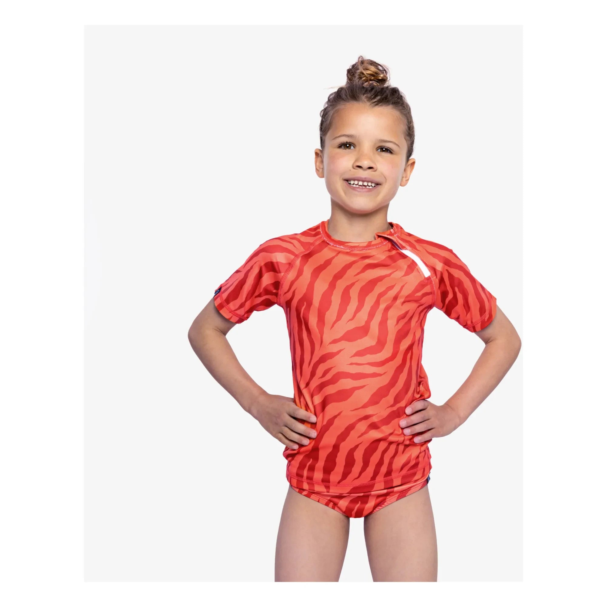 Beach & Bandits - Camiseta de protección UV Líneas de Amor | Rojo