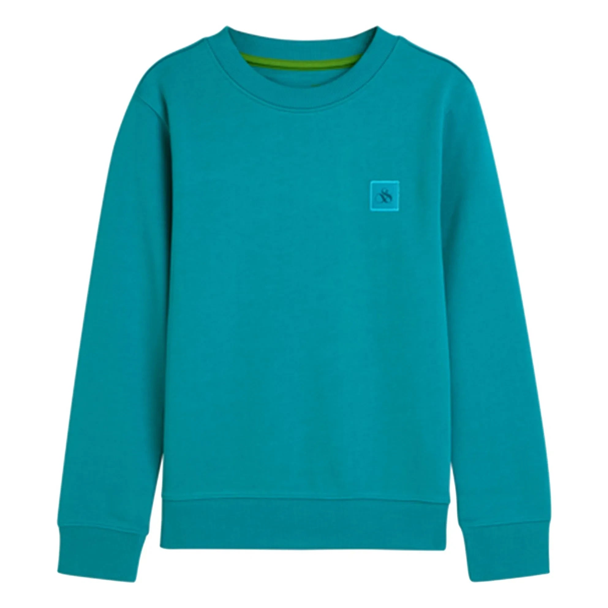Scotch & Soda - Sudadera con insignia de logotipo de algodón orgánico | Lagoon Blue