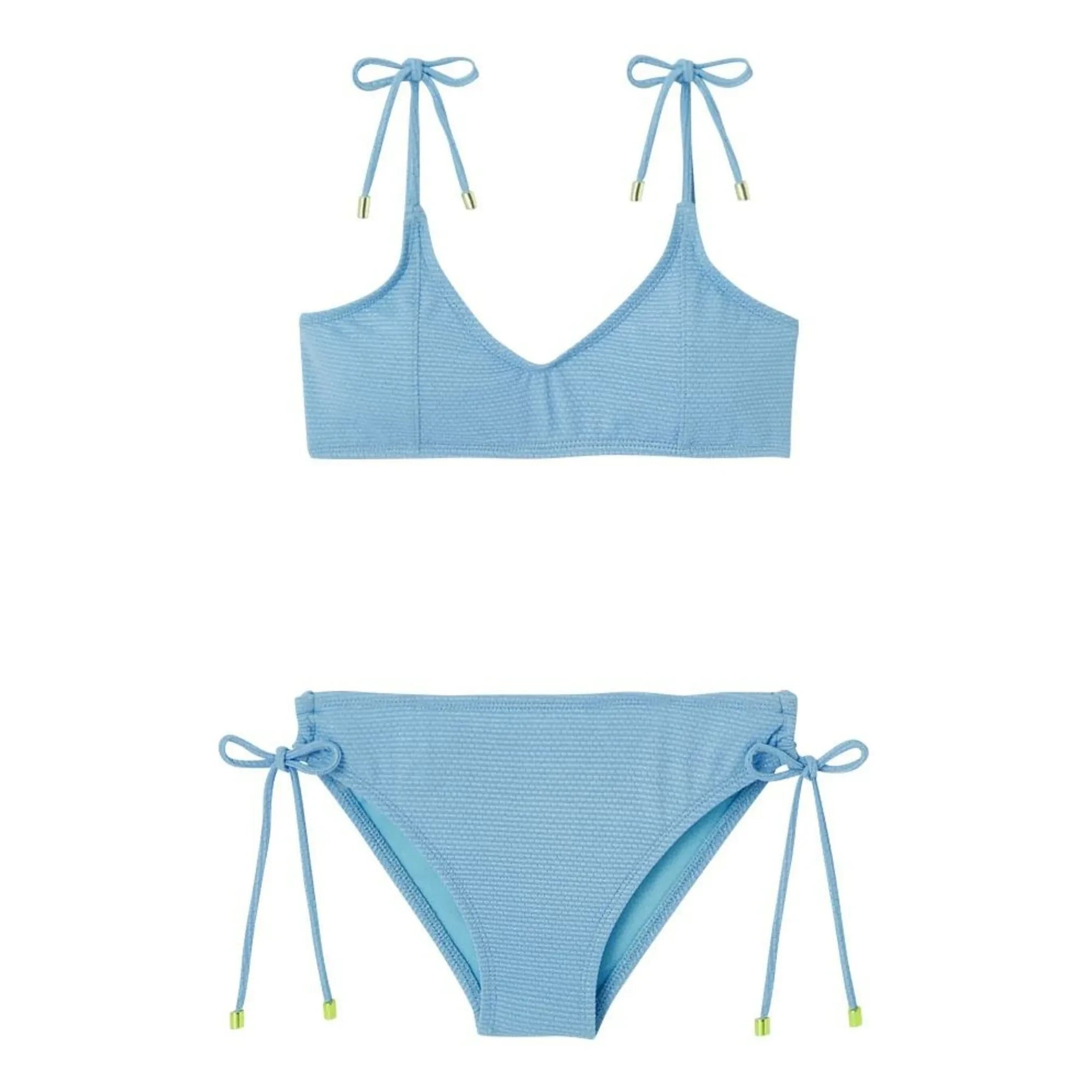 Lison Paris - Bahamas Metallic Traje de Baño de 2 Piezas | Azul claro