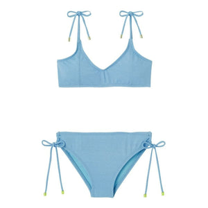 Lison Paris - Bahamas Metallic Traje de Baño de 2 Piezas | Azul claro