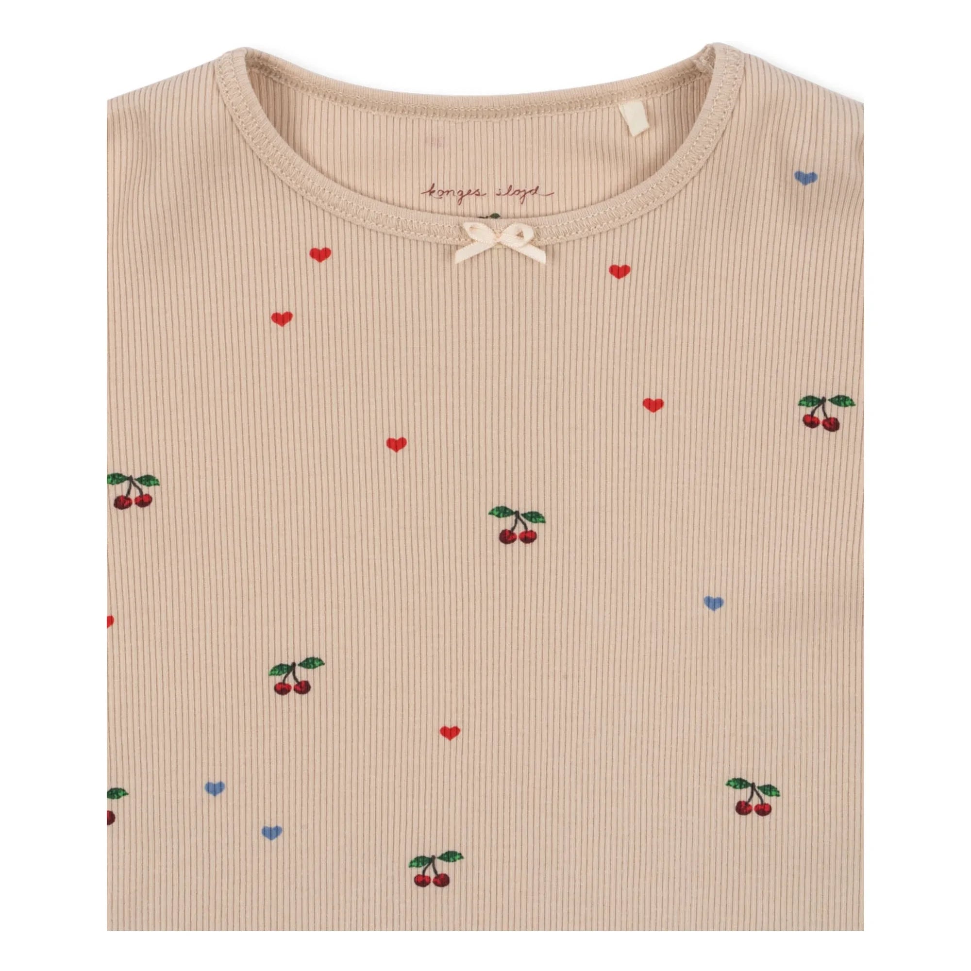 Konges Sløjd - Camiseta acanalada de algodón orgánico Ella Cerises | Rosa palo