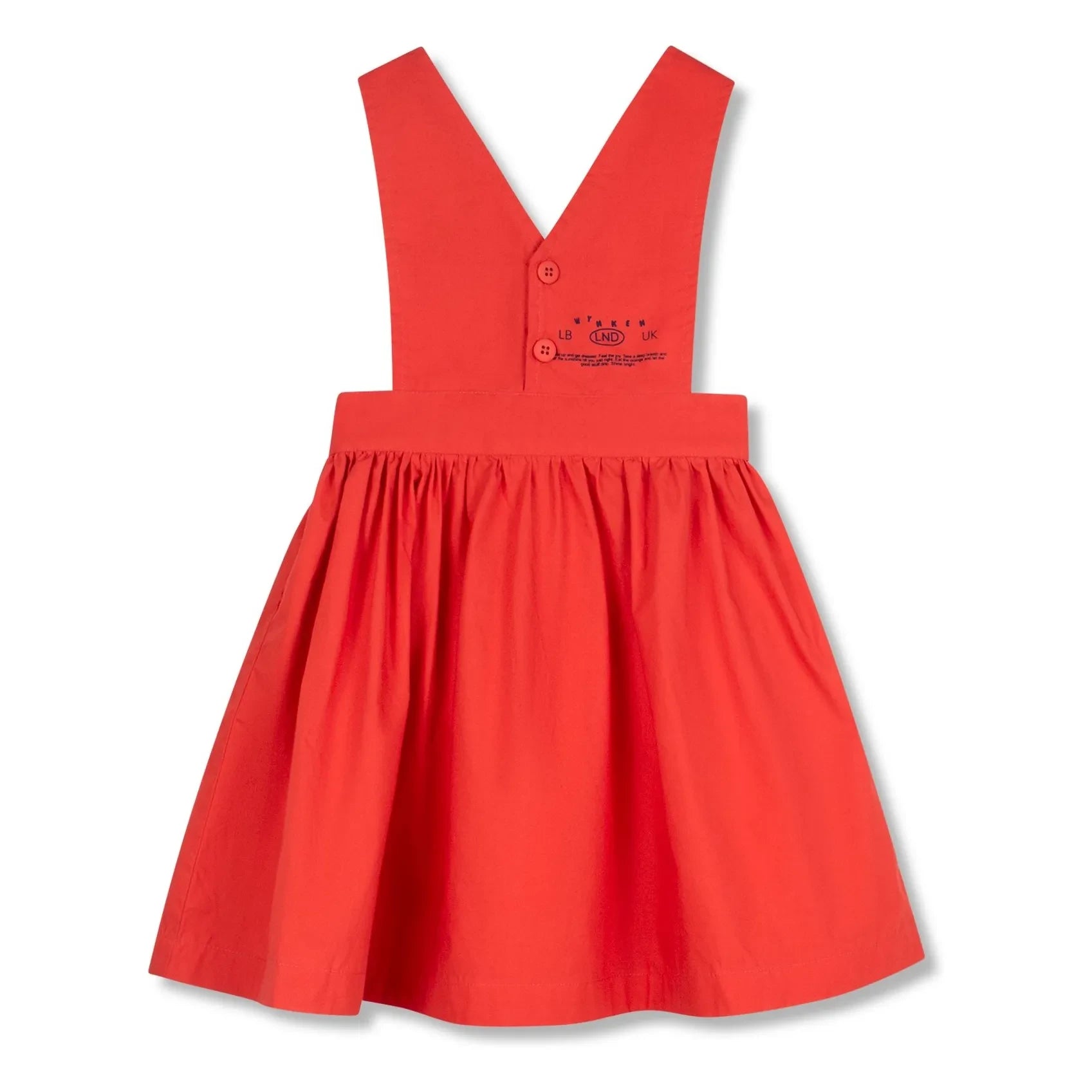 Wynken - Vestido con peto rojo