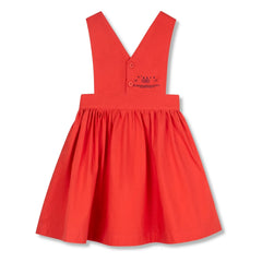Wynken - Vestido con peto rojo