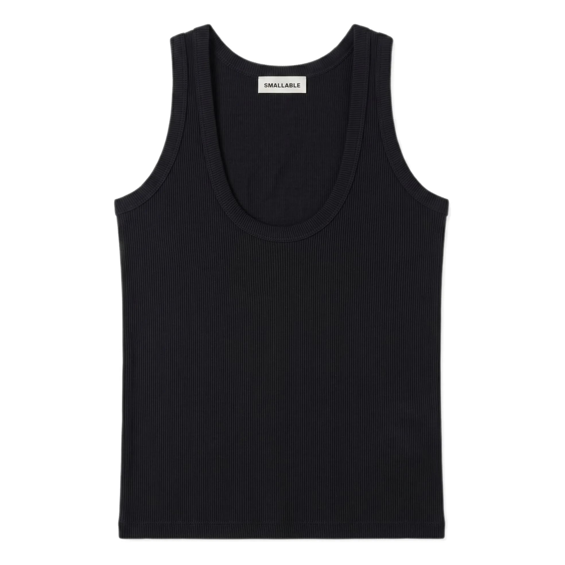 Smallable Woman - Camiseta de tirantes acanalada Perla | Negro