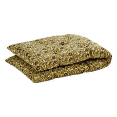 Madam Stoltz - Felpudo de algodón con estampado floral | Verde