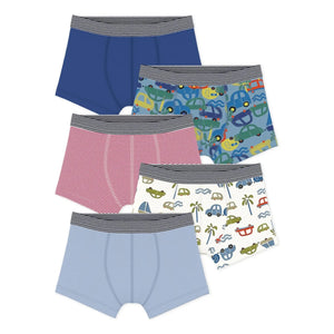 Petit Bateau - Pack de 5 Bóxers con Motivos de Coches | Azul