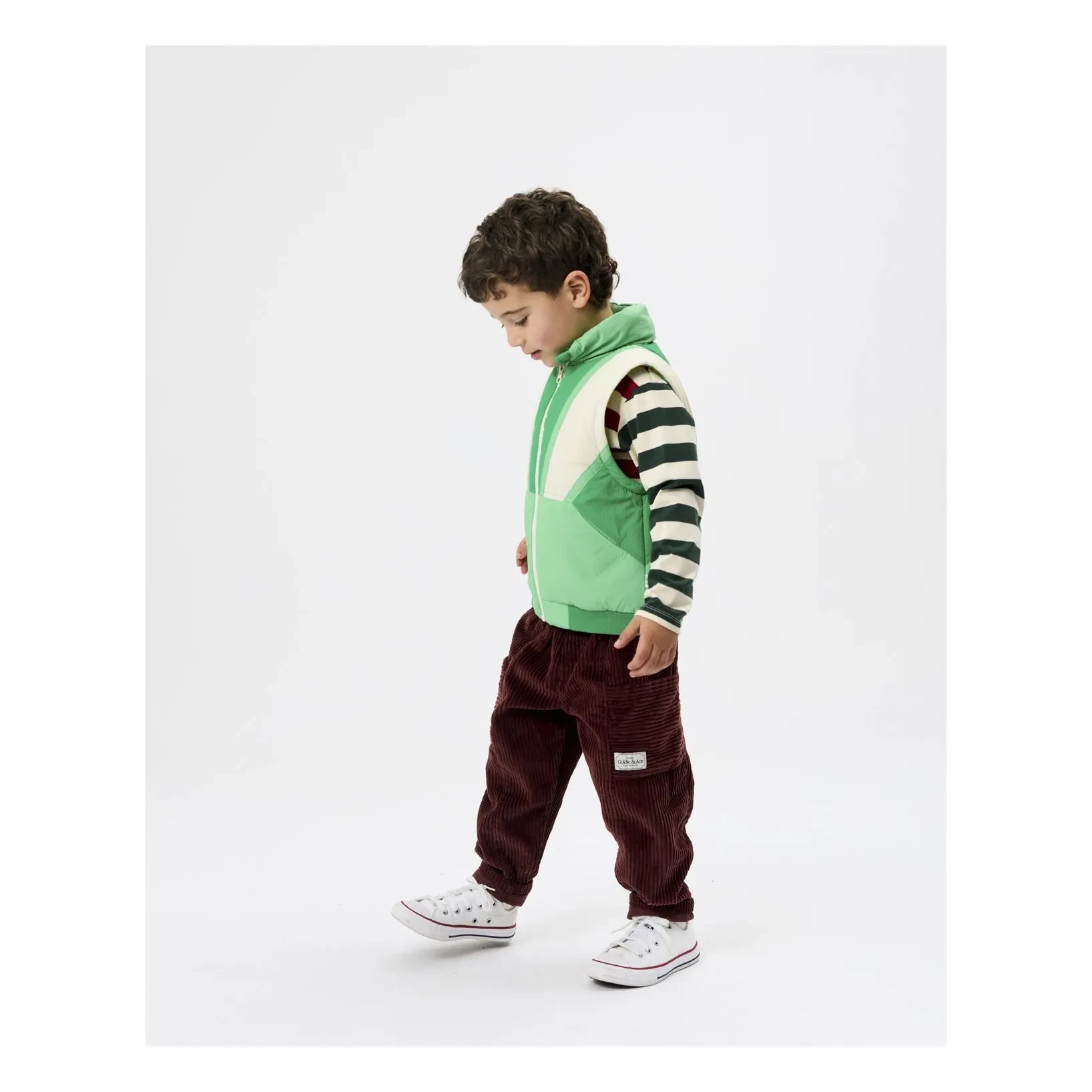 Goldie + Ace - Çıkarılabilir Kollu Retro Ceket | Yeşil