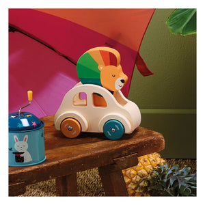 Vilac - Le Lion horn car | Bej