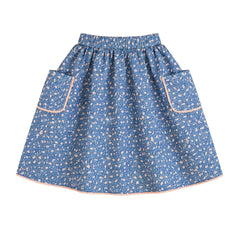 THE LiTTLE POETS - Falda bordada Amália Nature | Azul Klein