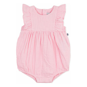 Petit Bateau - Peto de gasa de algodón orgánico liso | Rosa
