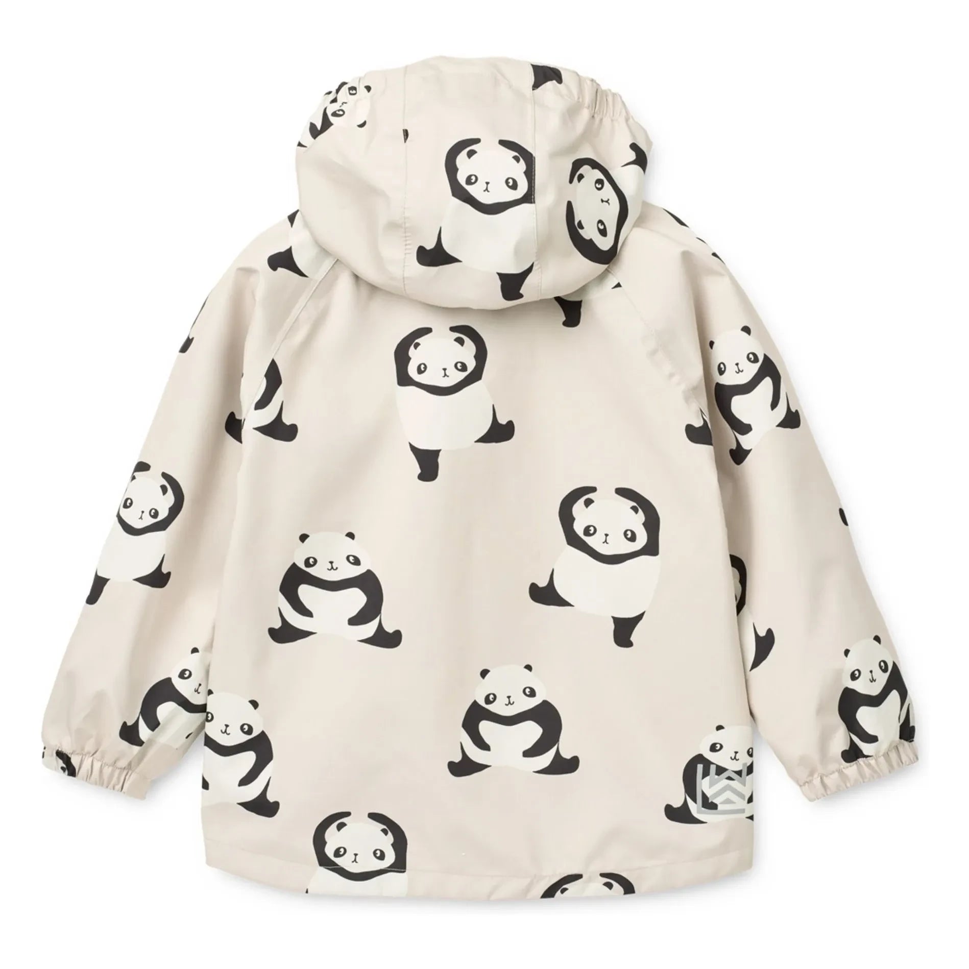 Liewood - Conjunto de chubasquero Pedia Pandas Fibras Recicladas | Gris carbón