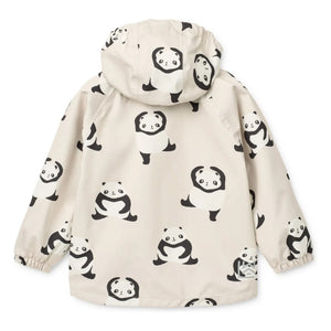 Liewood - Conjunto de chubasquero Pedia Pandas Fibras Recicladas | Gris carbón