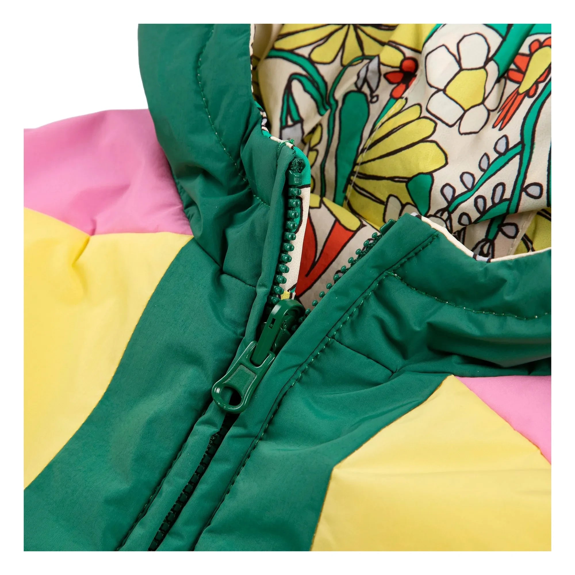 Bobo Choses - Chaqueta de bebé reversible de fibra reciclada con bloques de color | Amarillo