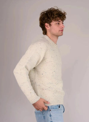 Origin Knitwear - Suéter de lana gruesa Raglan | Ecru