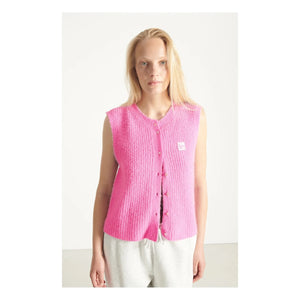 American Vintage - Cárdigan East Alpaca | Rosa chicle