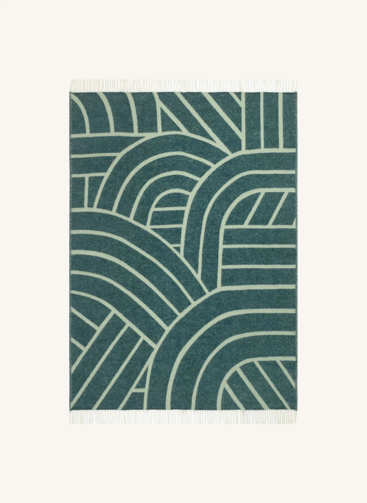 Maison Deux - Manta de lana Lines | Salvia