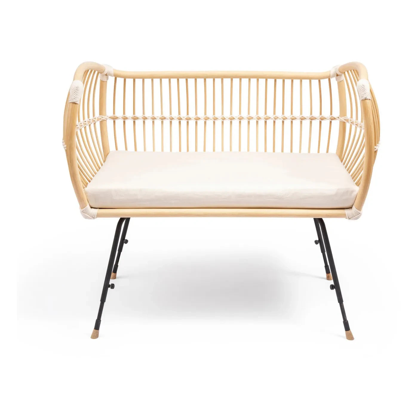 Bermbach Handcrafted - Moisés de co-sleeping Martha de mimbre - Cuerda de algodón