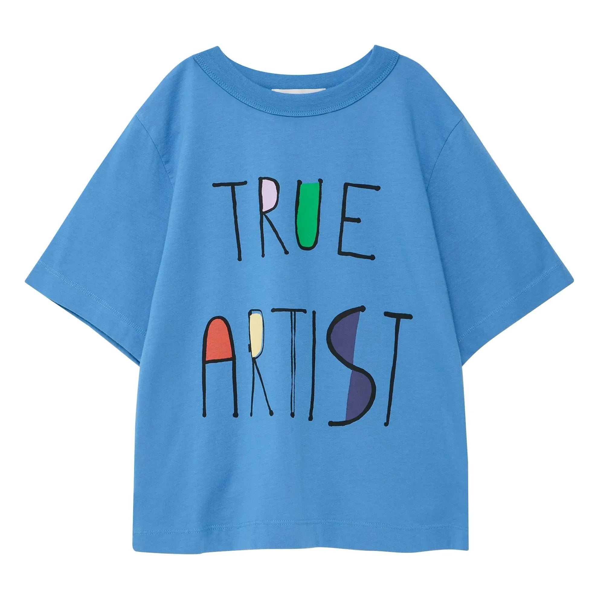 True Artist - Camiseta de algodón orgánico N°5 | Azul royal