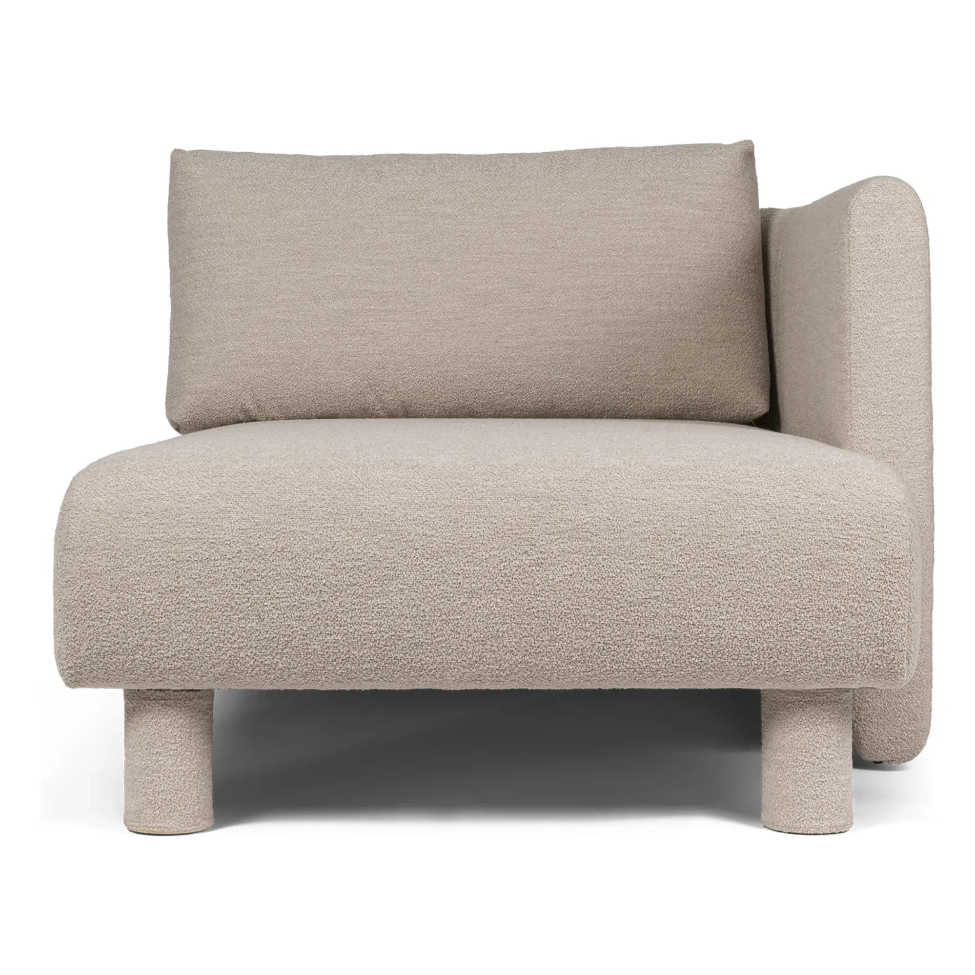 Ferm Living - Sofá Dase bouclé meridiana derecha | Beige