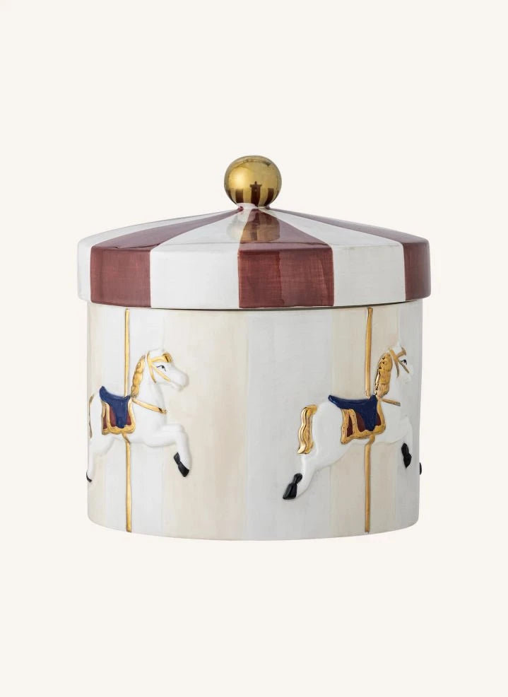 Bloomingville Mini - Caja de Almacenamiento de Carrusel | Beige