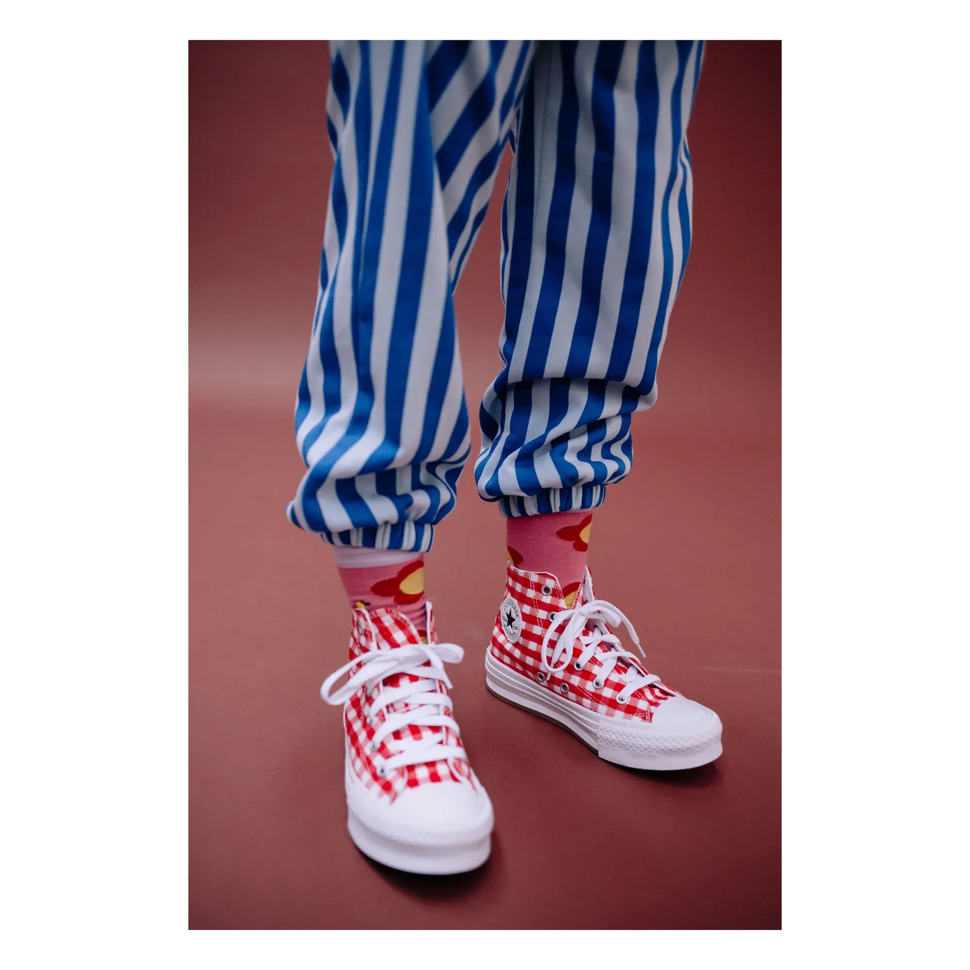 Sticky Lemon - Calcetines de flores | Rosa empolvado