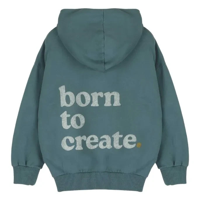Jenest - Chris Chiné Organik Pamuklu Hoodie | Tavus Kuşu Mavisi