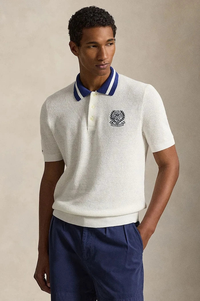 Polo Ralph Lauren pulóver de algodón de manga corta para hombre Wimbledon