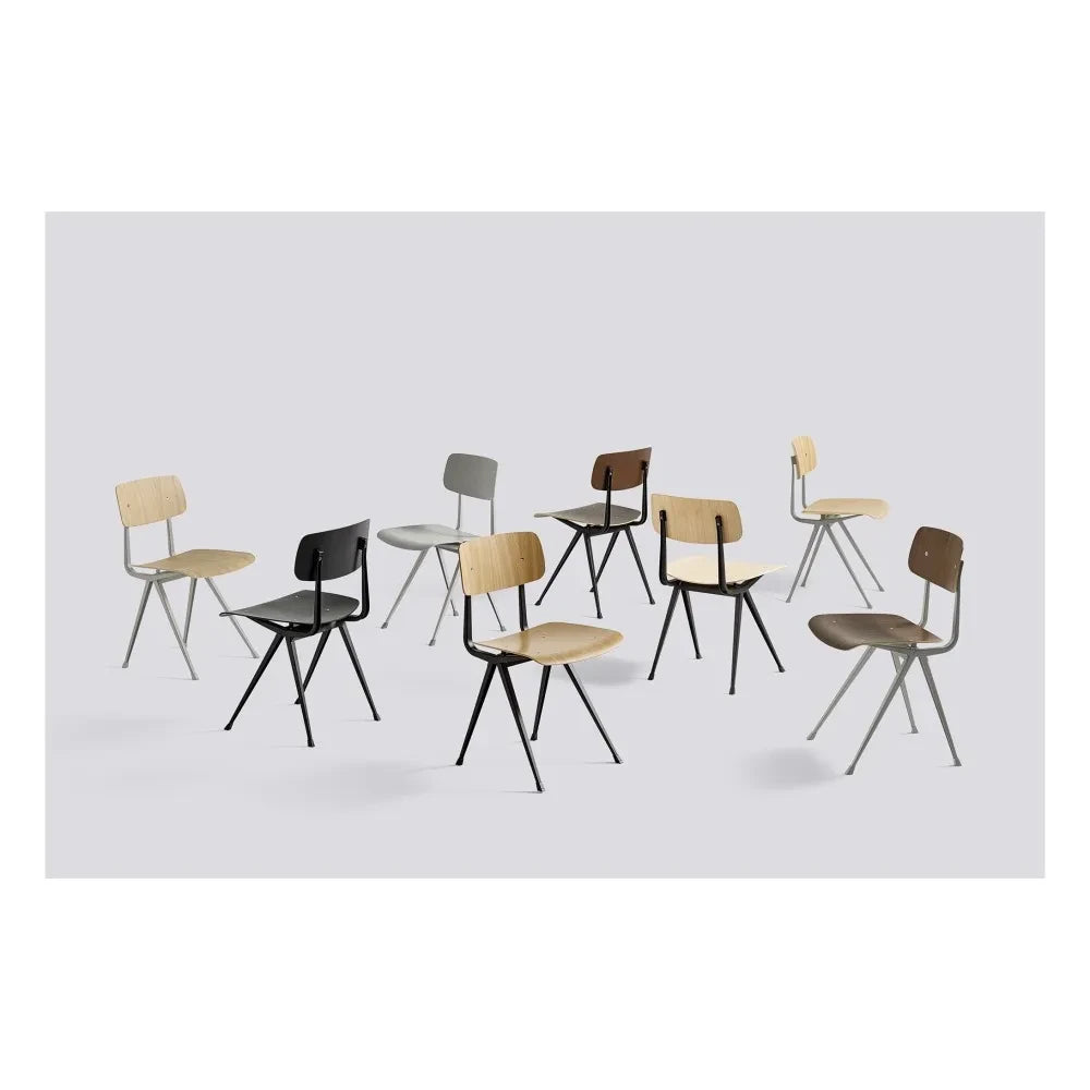 Hay - Silla de Roble Teñido Resultado - Friso Kramer & Wim Rietveld Reeditado | Negro