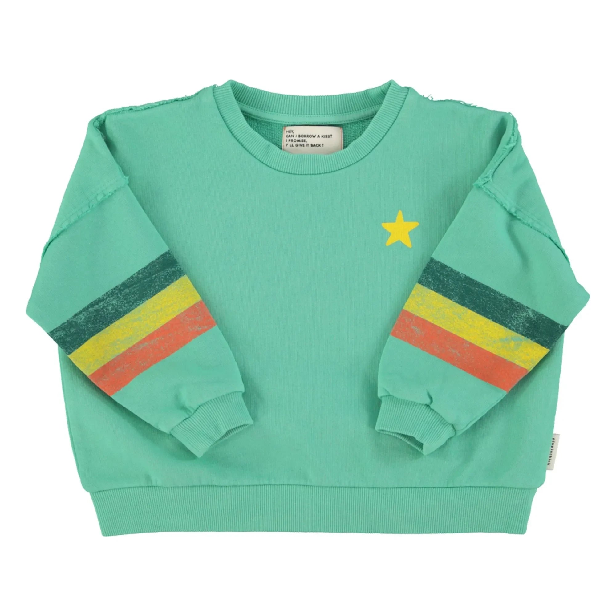 Piupiuchick - Sudadera a rayas de algodón orgánico | Verde