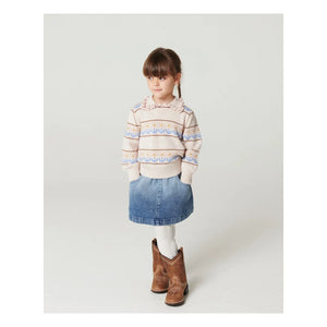 Copenhagen Colors - Falda denim de algodón orgánico con estampado en bloque | Mavi
