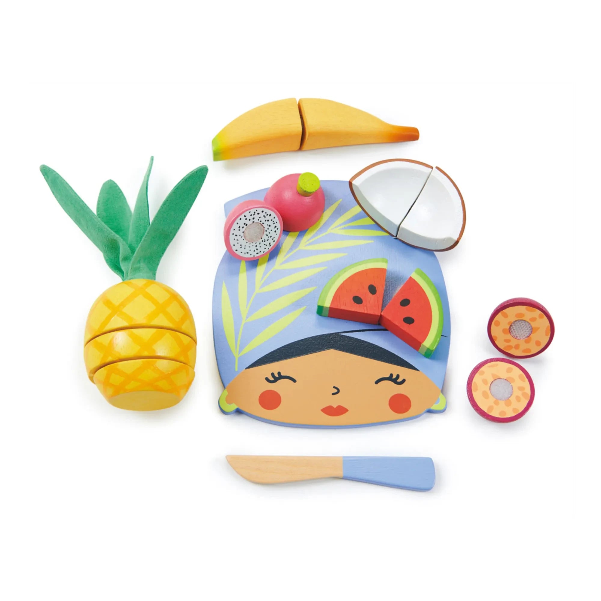 Tender Leaf Toys - Tabla para cortar fruta tropical