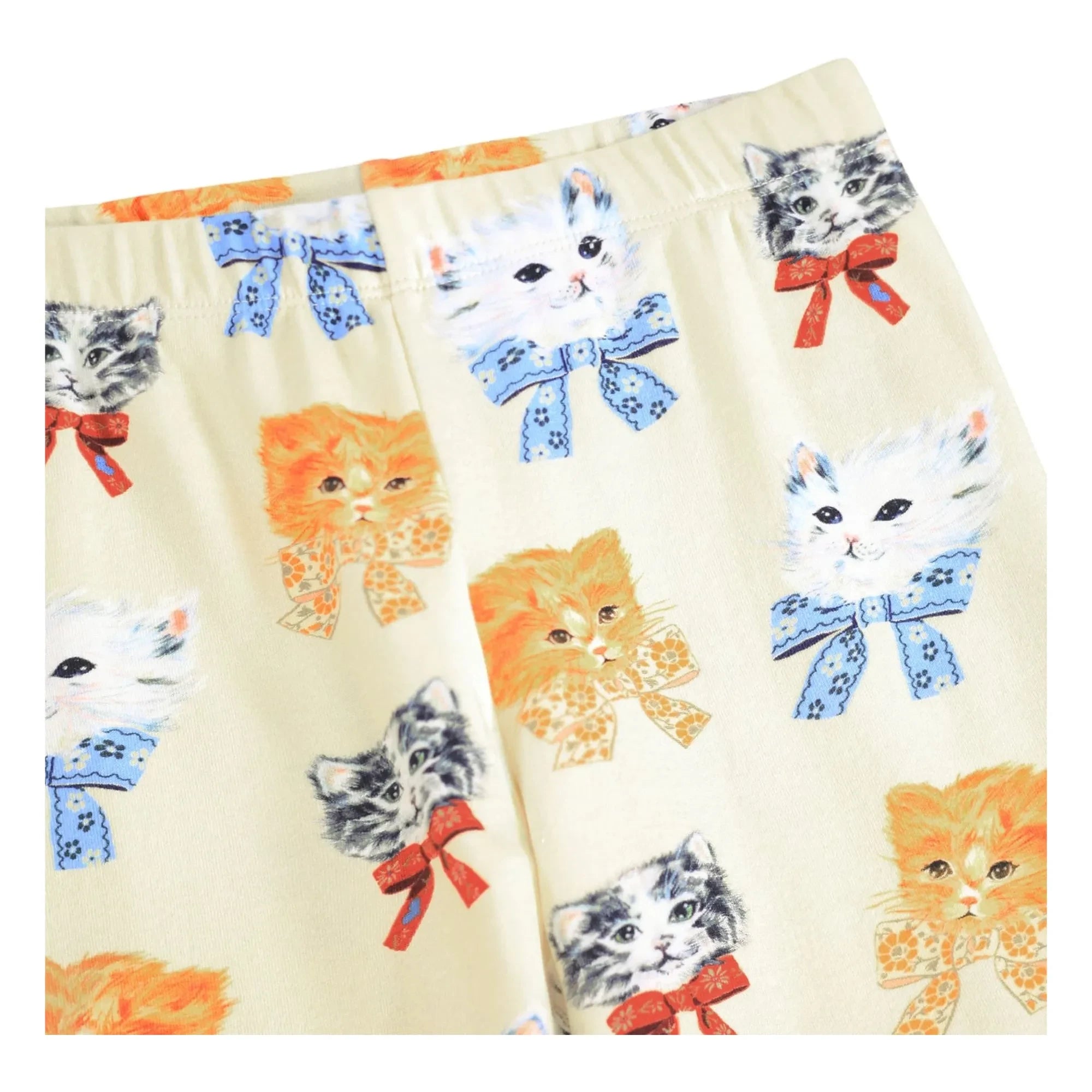 Molo - Lue Cats Organik Pamuk Pijamalar | Beyaz - Kırık Beyaz